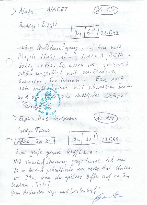 Logbuchseite