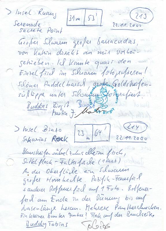 Logbuchseite