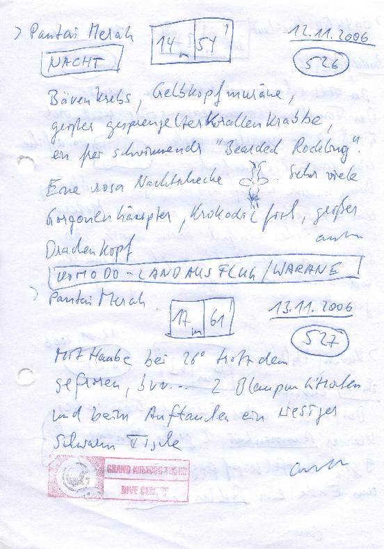 Logbuchseite