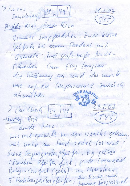 Logbuchseite