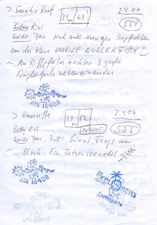 Logbuchseite