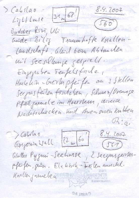 Logbuchseite