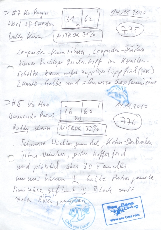 Logbuchseite